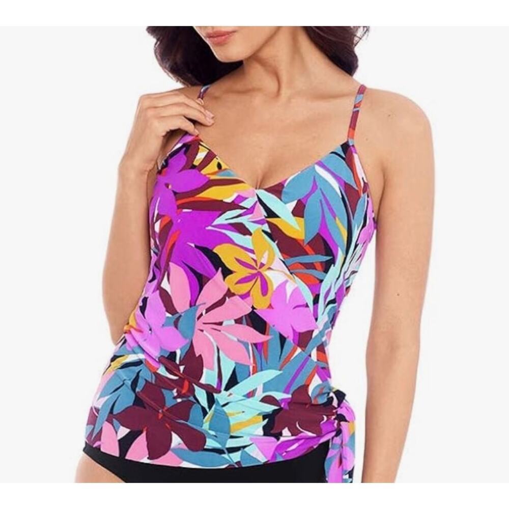 Magicsuit Women's Palm Springs Multi Alex Underwire Bra Tankini Top Multi 16